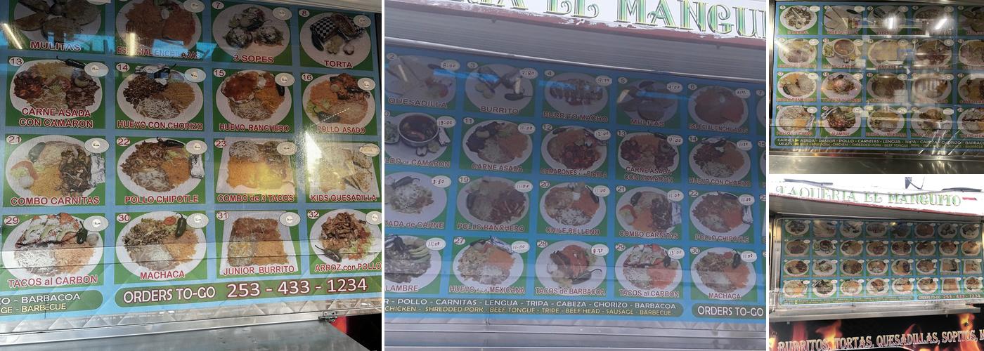 Taqueria el Manguito Menu