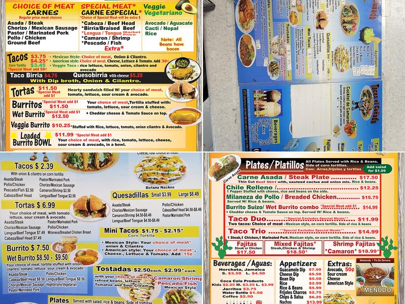 Tacos El Cuñado Menu