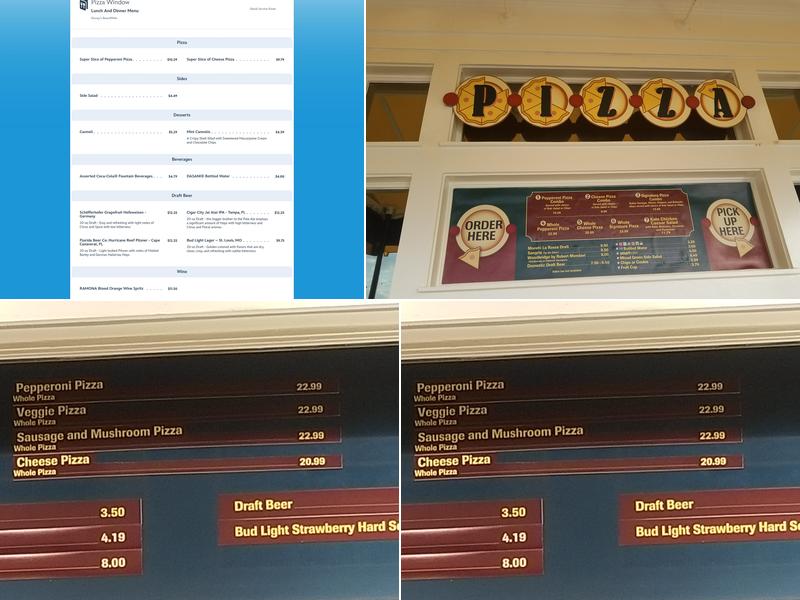 Pizza Window Menu