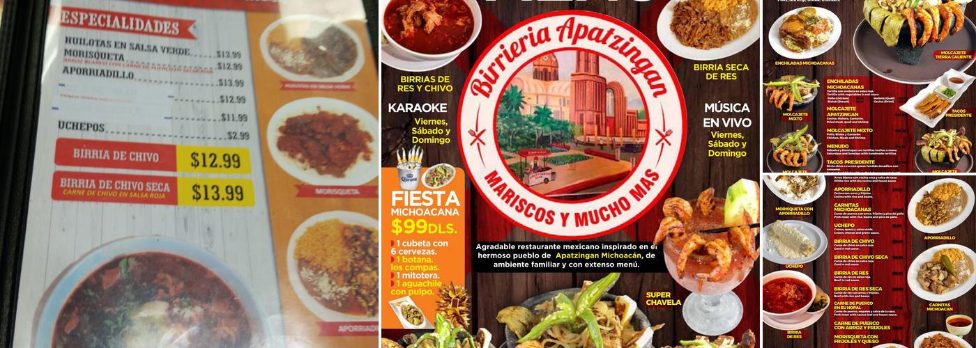 Birrieria Apatzingan Menu