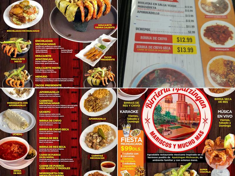 Birrieria Apatzingan Menu