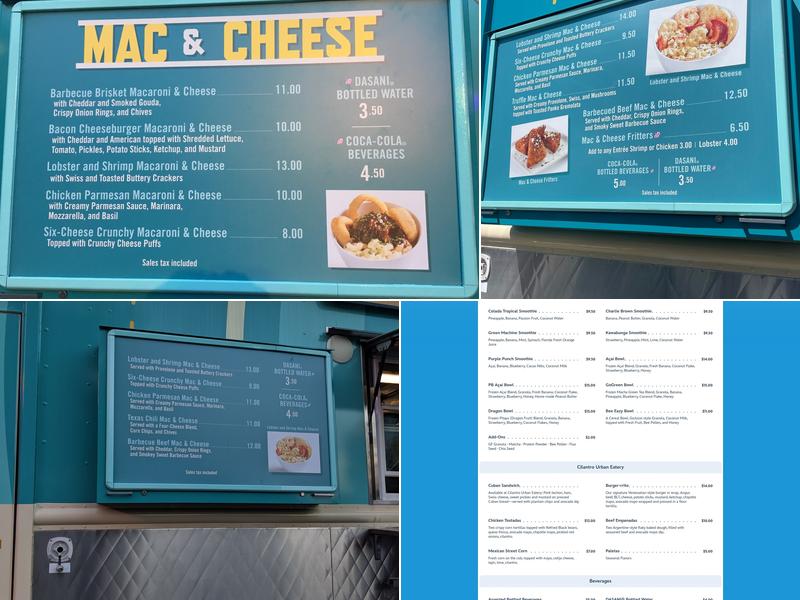 Disney Food Trucks Menu