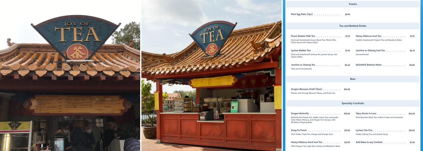 Joy of Tea Menu