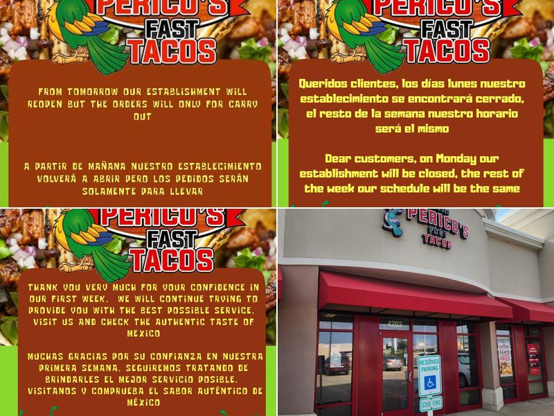 Perico's Fast Tacos 4203 N Sterling Ave, Peoria