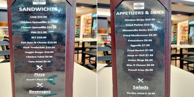 The Junction Café and Bar Menu