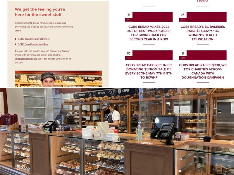 COBS Bread Bakery Riverside Lane Menu