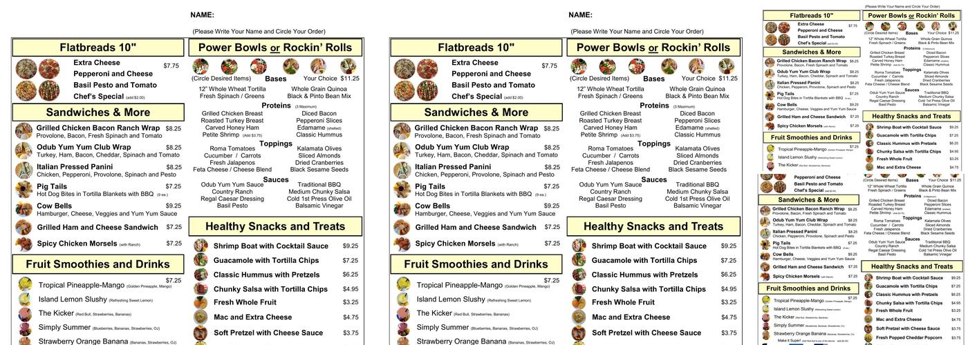 Dockside Grill Menu
