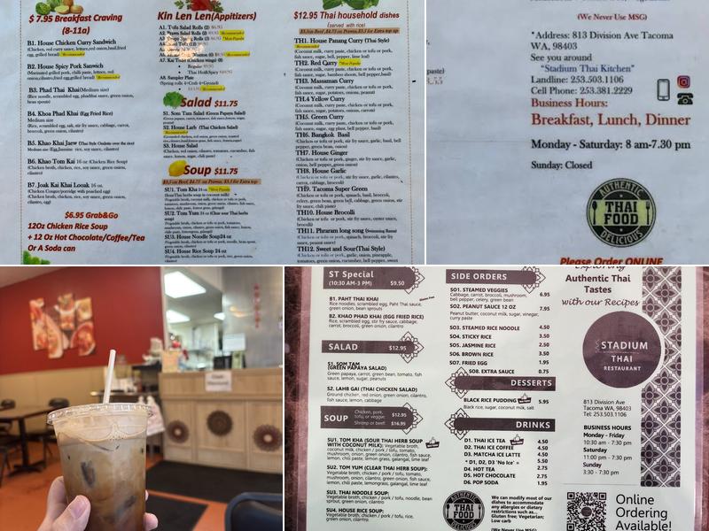 Stadium Thai Menu