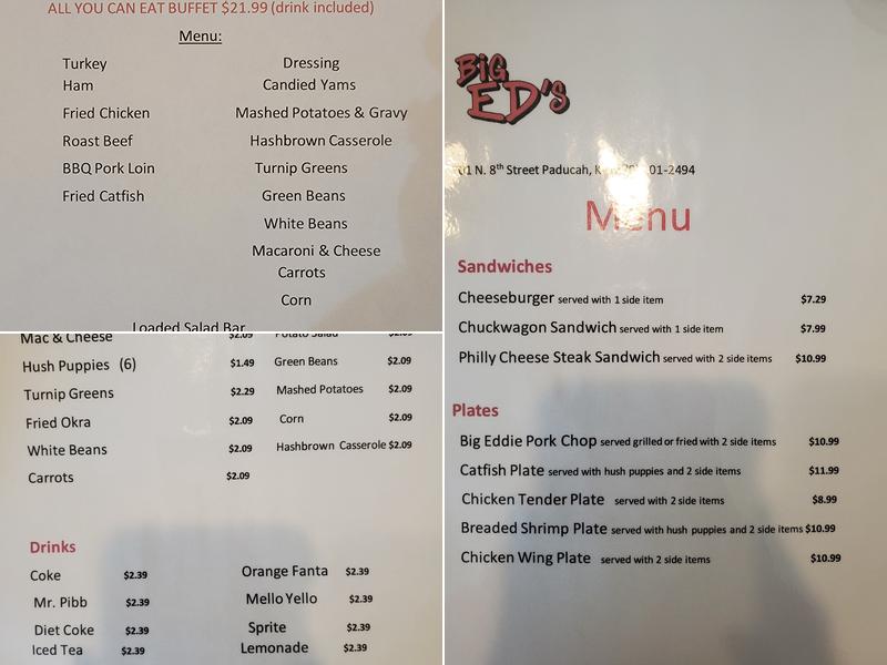 Big Ed's, Paducah Menu, Reviews (192), Photos (43) Restaurantji