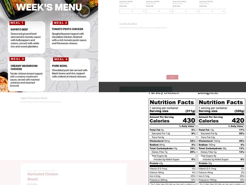 Mr Meal Menu