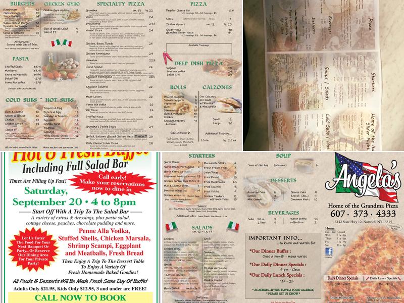 Angela’s Menu