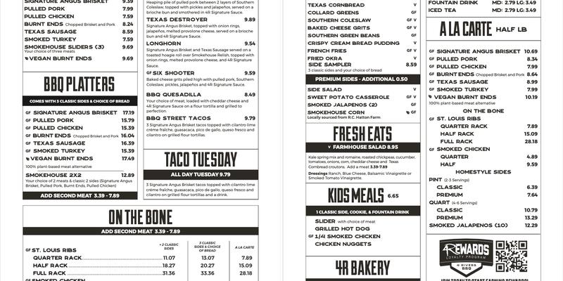 4 Rivers Catering Menu