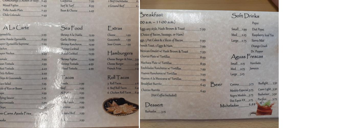 Laurel Glen Apartments Menu