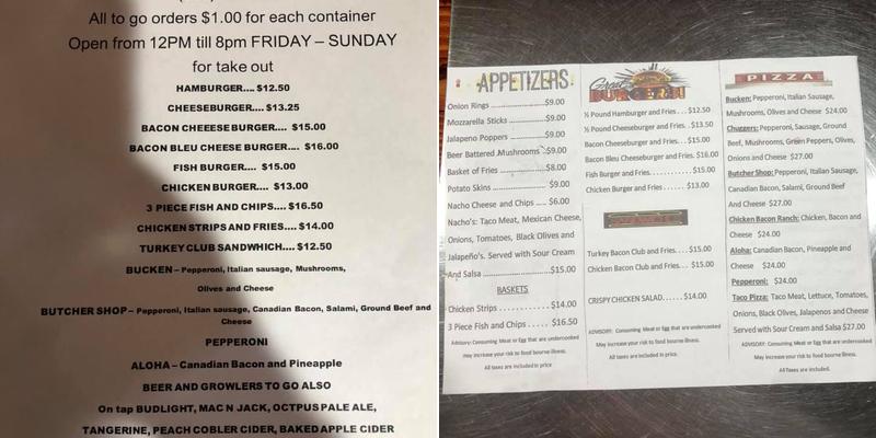 Tuggs & Chuggs Menu