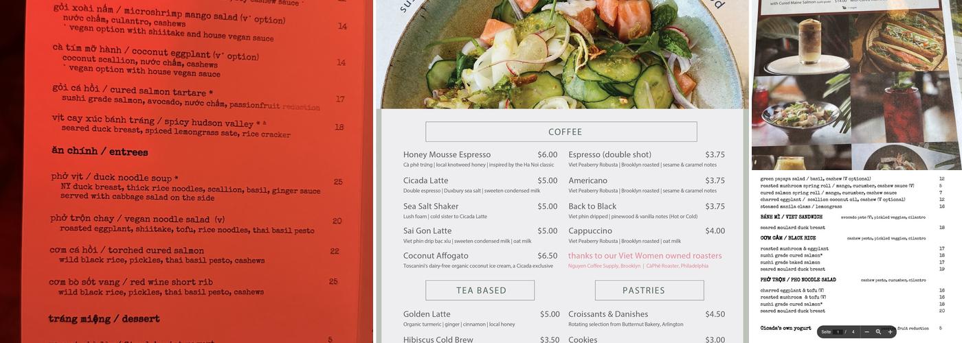 Cicada Menu