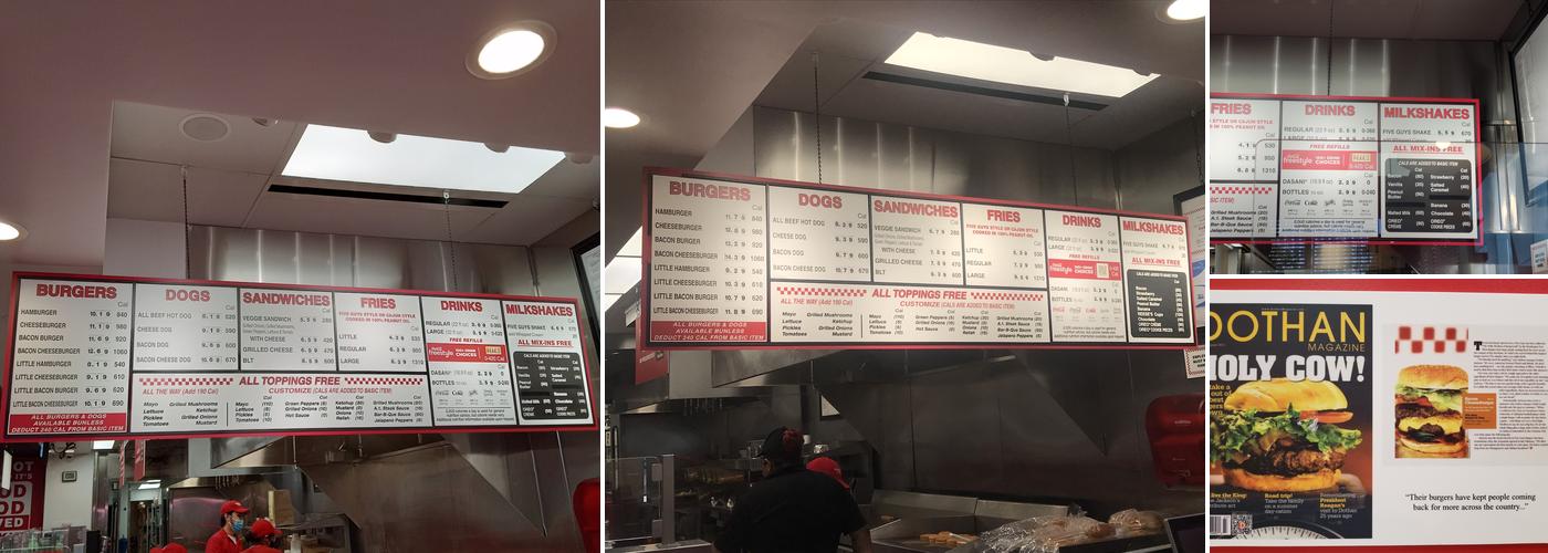 Five Guys Menu