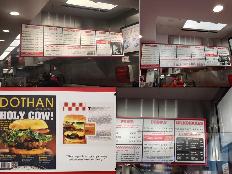 Five Guys Menu