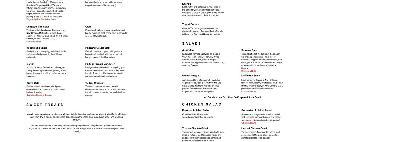 Whimsy Tea Company Menu