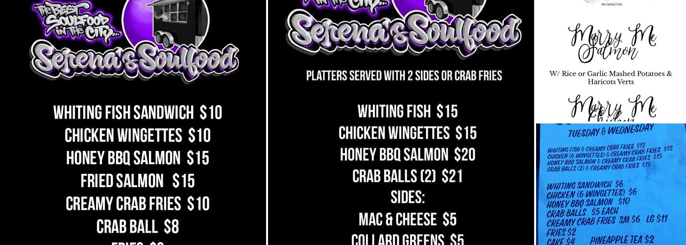 Serenassoulfood Menu