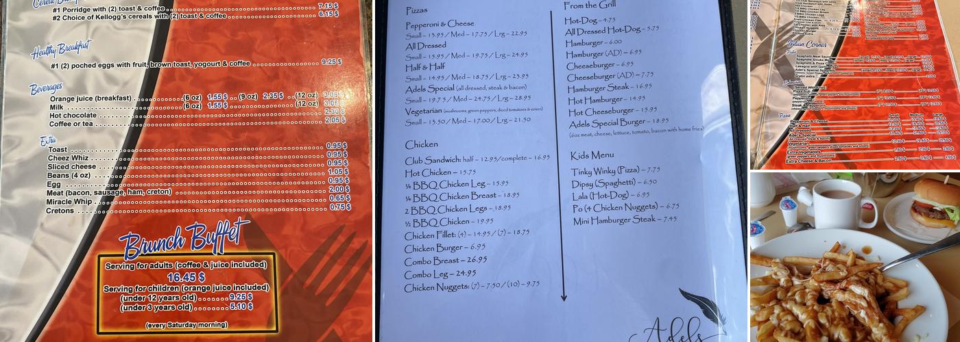 ADELS Restaurant Menu