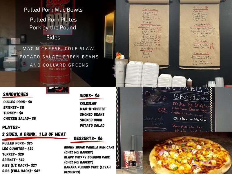 Mike D's BBQ Smokehouse & Retail Menu
