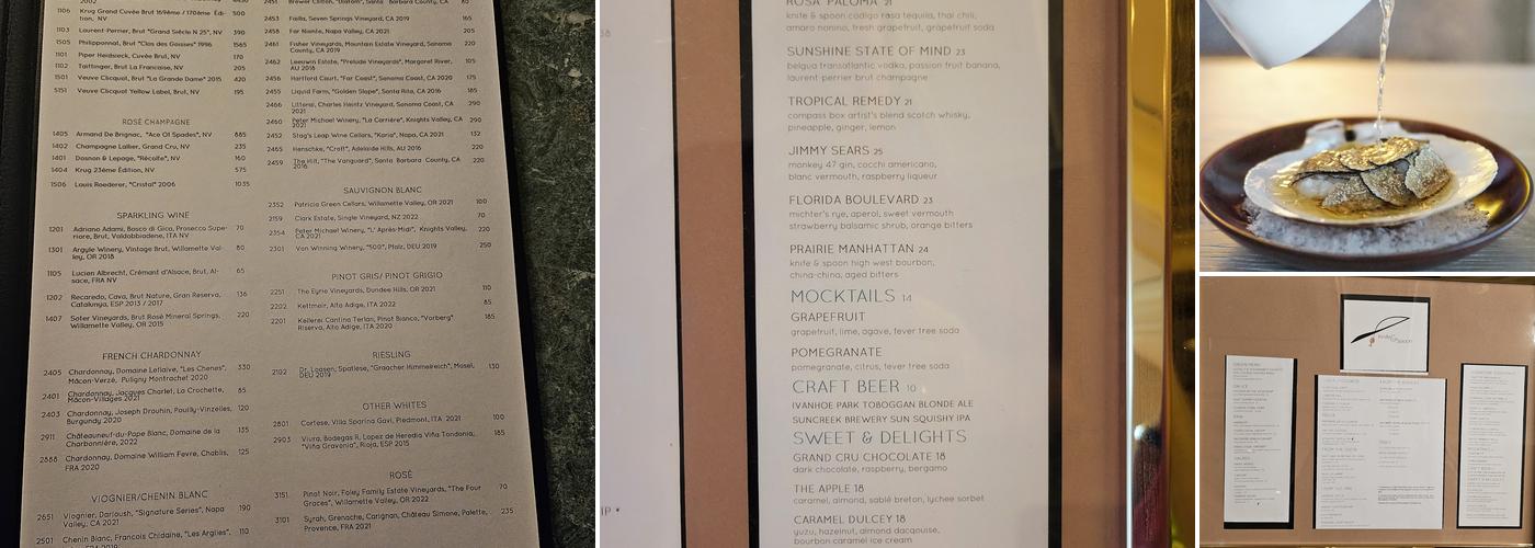 Knife & Spoon Menu