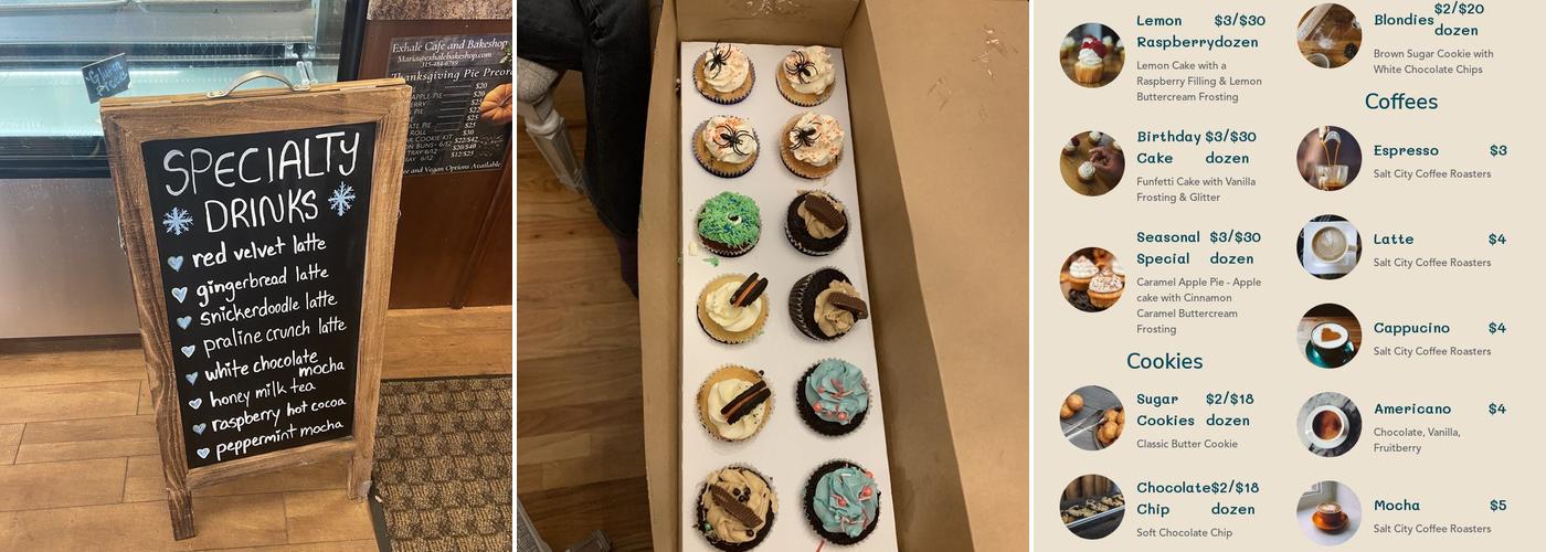 Exhale Cafe & Bake Shop Menu