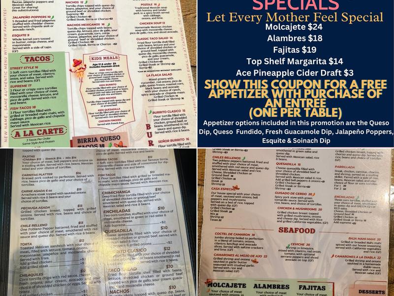Taqueria Tequila's Menu
