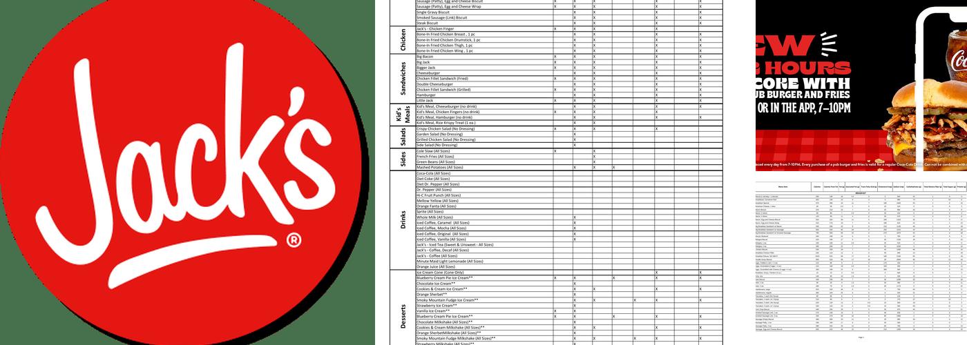 Jack's Menu