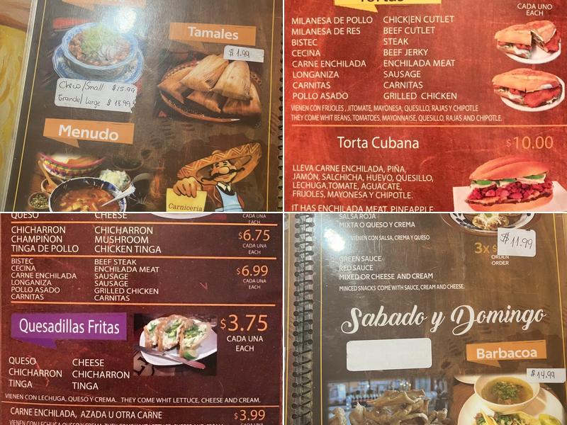 La Chingada Restaurant/Deli & Grocery Store Menu