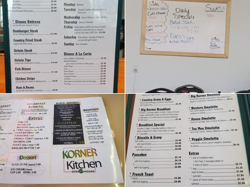Korner Kitchen south Menu