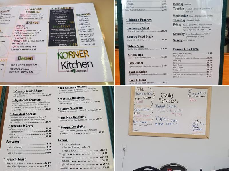 Korner Kitchen south Menu