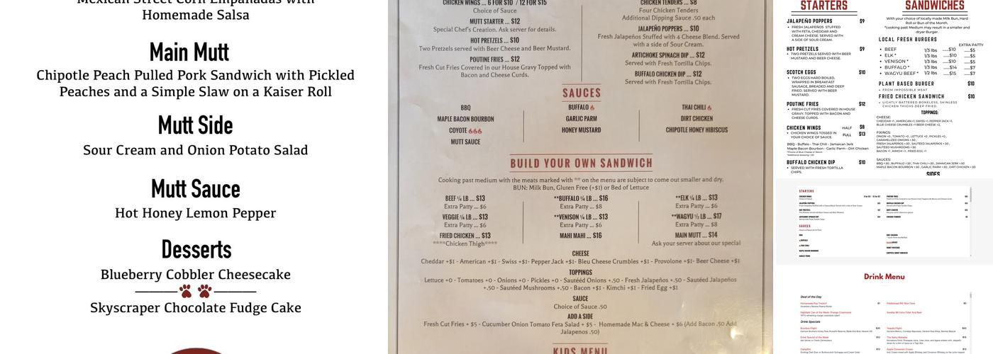 The Tasting Lab Menu