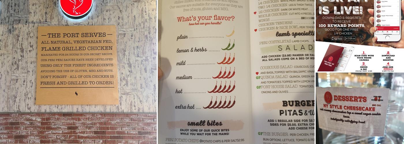 The Port of Peri Peri Menu