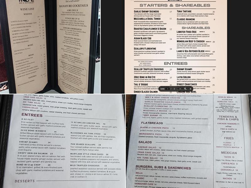 Ryfe Bar, Restaurant and Event Venue Menu