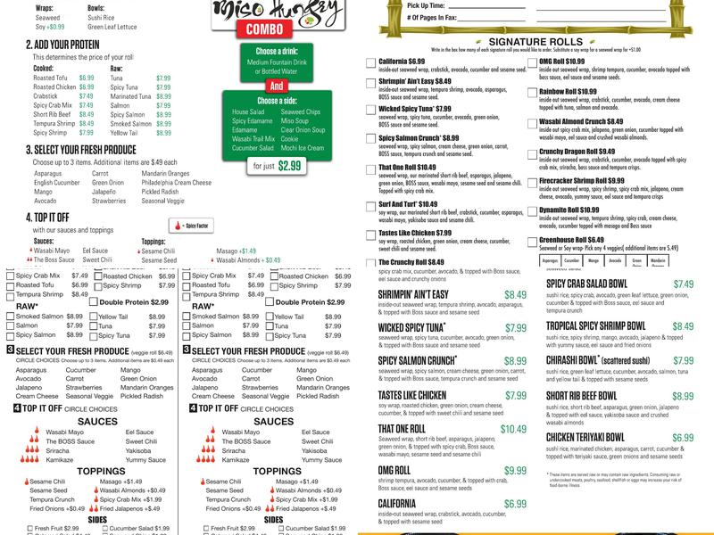 Sushi Boss Menu