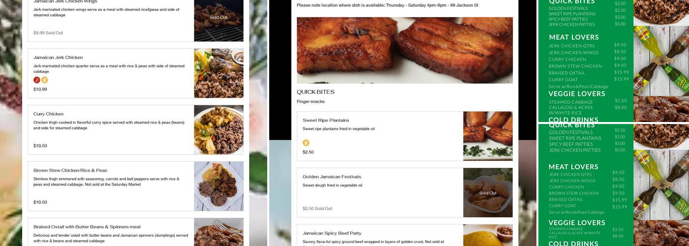 Irie Jamaican Kitchen Menu
