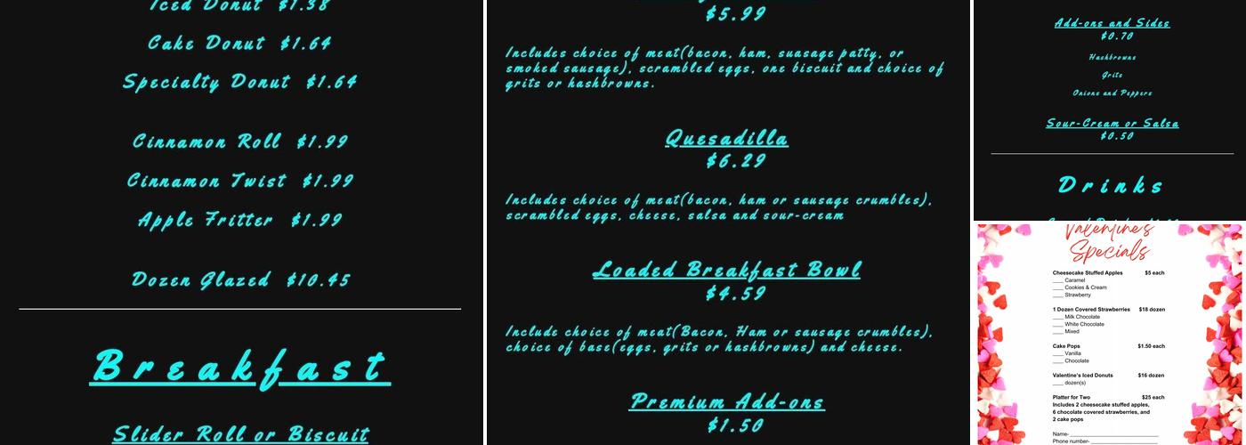 Nancy's Donuts Menu