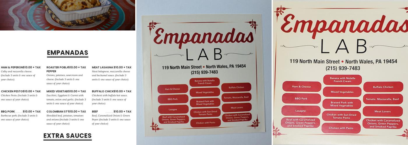 Empanadas Lab Menu