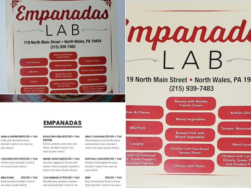 Empanadas Lab Menu
