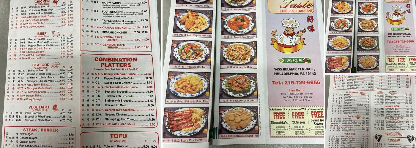 Great Taste Menu