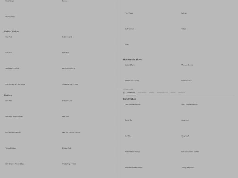 Dwight's Southern Bar-b-q I Menu