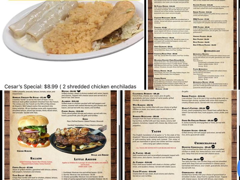 La Fiesta Grill Menu