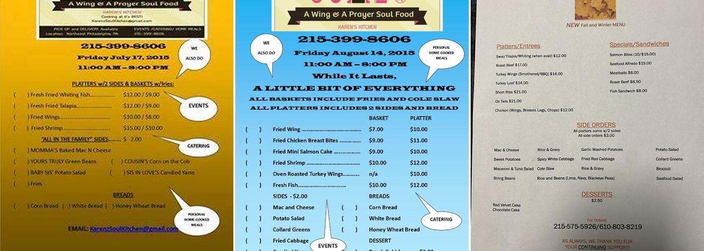 Karen's Kitchen Menu