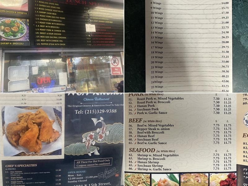 Number 1 Kitchen Menu