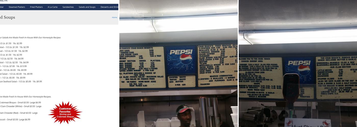 Crab Shack Menu