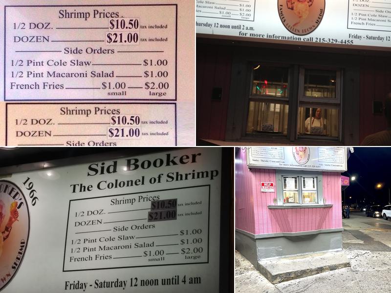 Sid Booker's Shrimp Corner Menu