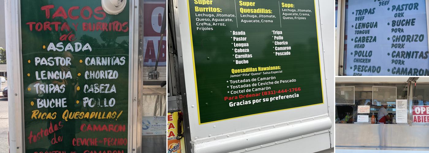 El Grullense Food Truck Menu