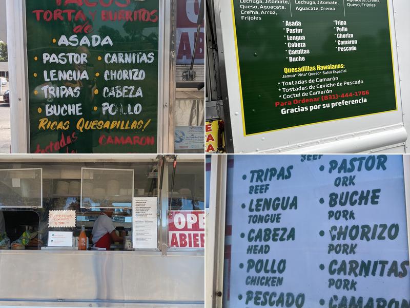 El Grullense Food Truck Menu