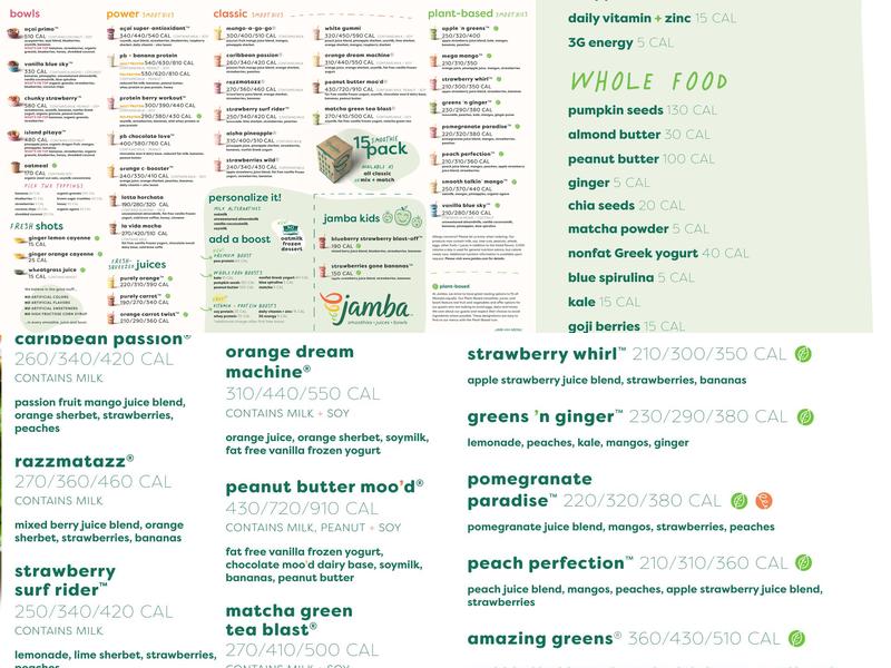 Jamba Menu